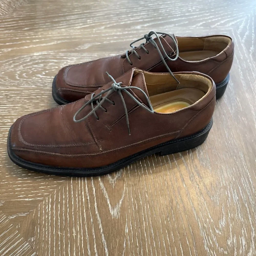 DOCKERS Sz 11 PRO STYLE 090-3173 Casual/Dress BROWN LEATHER‎ OXFORD SHOES MENS